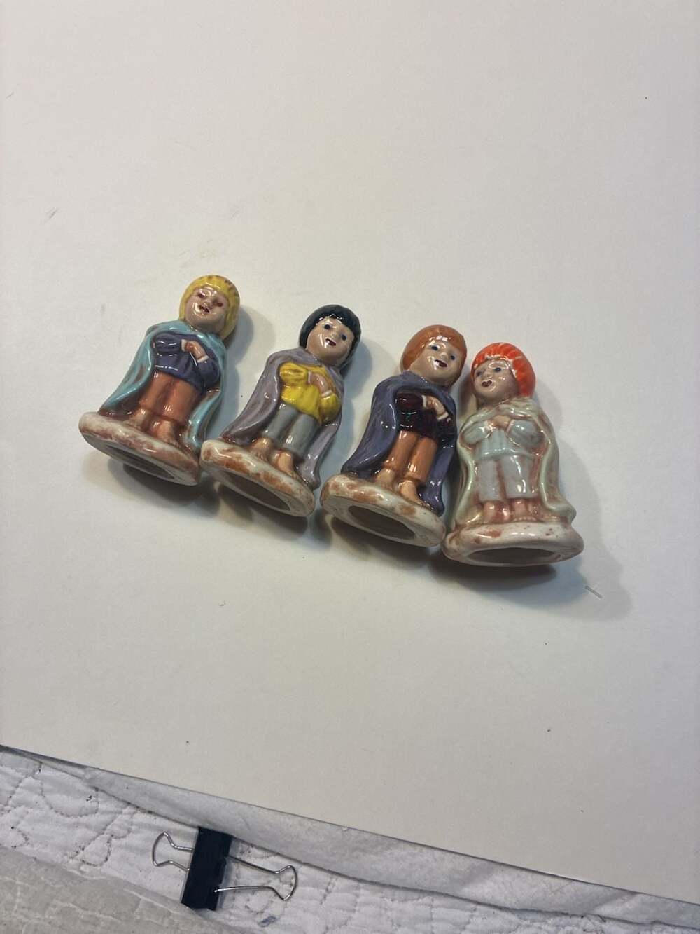 Vintage 1985 Elaine Hand-Painted Ceramic Children Figurines Set of 4